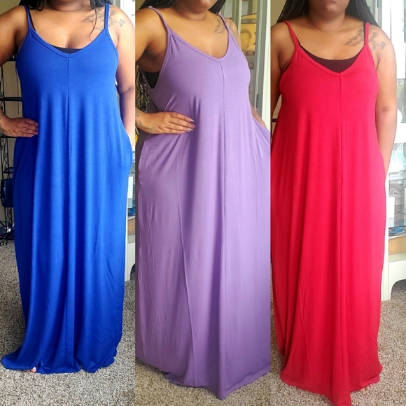 Lavendar Plus Size Maxi Dress - Picture 3 of 3